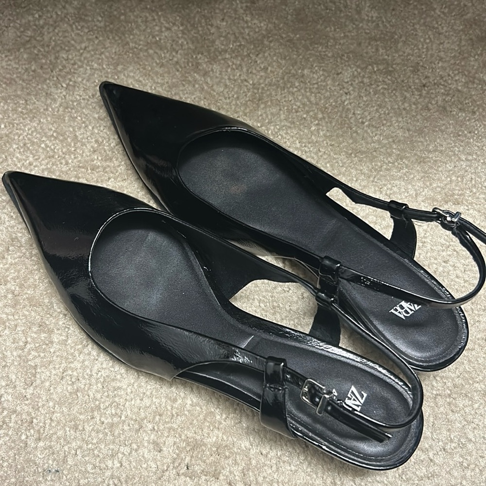 Zara Pointed Low Kitten Heels
